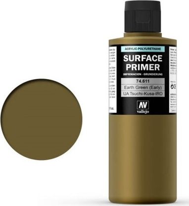 Vallejo IJA-Tsuchi-Kusa-IRO Earth Green (early) 200 ml. Podkład Akrylowy Vallejo Surface Primer uniwersalny