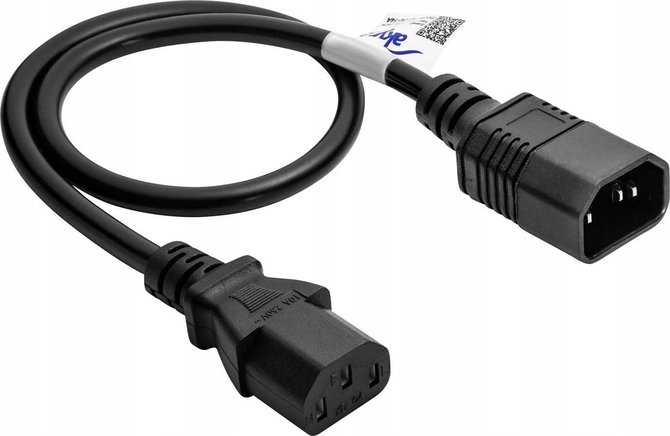 Kabel zasilający Akyga AKYGA Kabel zasilający AK-PC-14A przedłużacz CCA IEC C13 / C14 0.5m