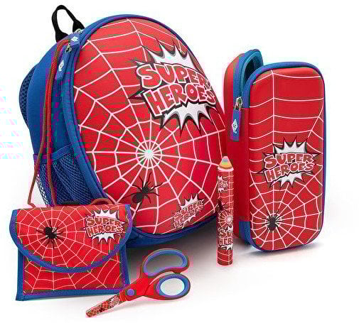WEDO Kinder-Rucksack Spider Netztaschen innen/außen ROT