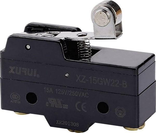 Mikrokontakt 250 V/AC 15 A 1 x On/(On) XZ-15GW22-B tryktast 1 stk.