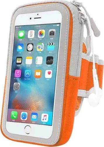 Mobilari ETUI OPASKA NA RAMIĘ DO BIEGANIA TELEFON 4.7'' POMARAŃCZOWY