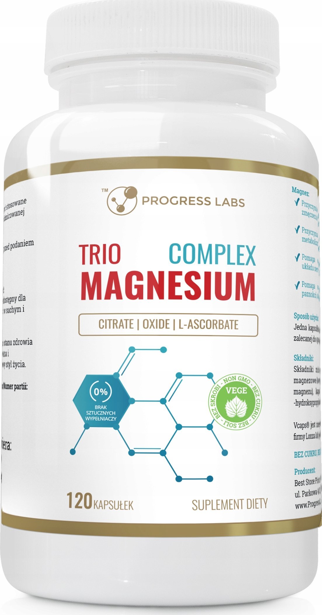 Progress Labs PROGRESS LABS Trio Complex Magnesium 120caps