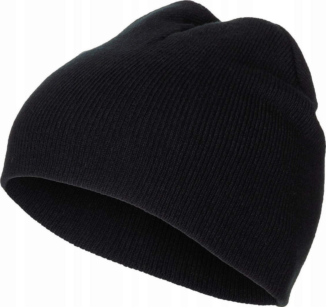 MFH Czapka BEANIE, czarna płytka delikatna dzianina