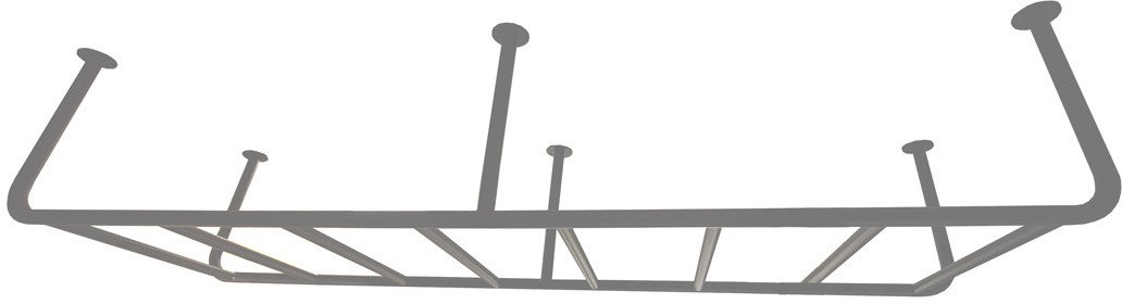 Drabinka gimnastyczna sufitowa SLIM szara | metalowa | 200x40 cm | 100 kg