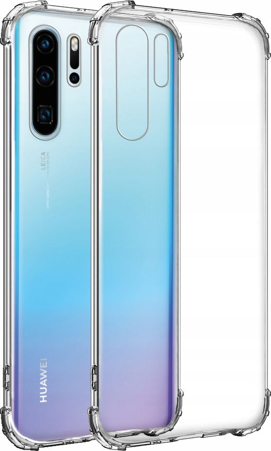 etumi Etui Anti-Shock Do Huawei P30 Pro Pancerne Gumowe Bezbarwna Obudowa Futerał Wzmacniane Rogi Anti-Shock Gumowe Slim Armor Tpu Asck0003