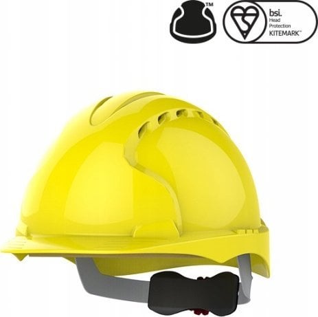 JSP Hełm ochronny EVO®3, regulacja na pokrętło, wentylowany, żółty
