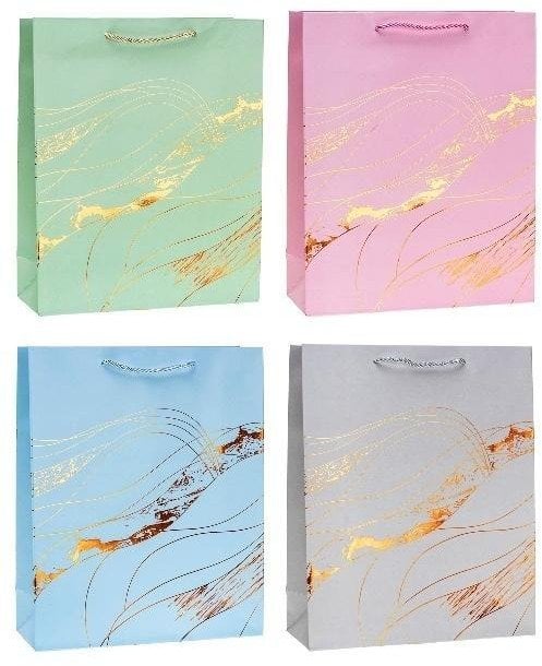 Torebka ozdobna 31x42x10cm hot-stamp mix ROZETTE