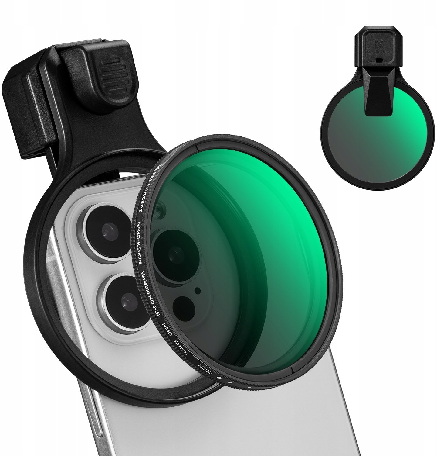 Obiektyw Soczewka Filtr Szary Nd2–nd32 Do Telefonu Smartfona 67mm Klips K&f / Kf15.0026
