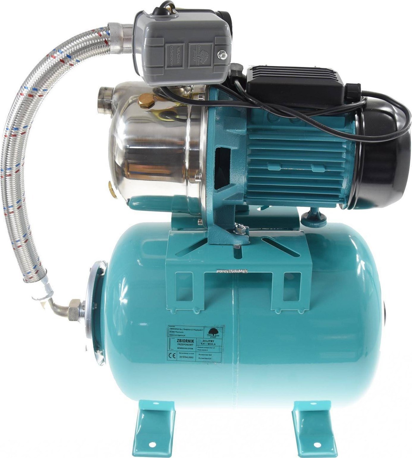 Omnigena Zestaw hydroforowy JY 1000/24, 1100 W zbiornik 24l obudowa INOX OMNIGENA