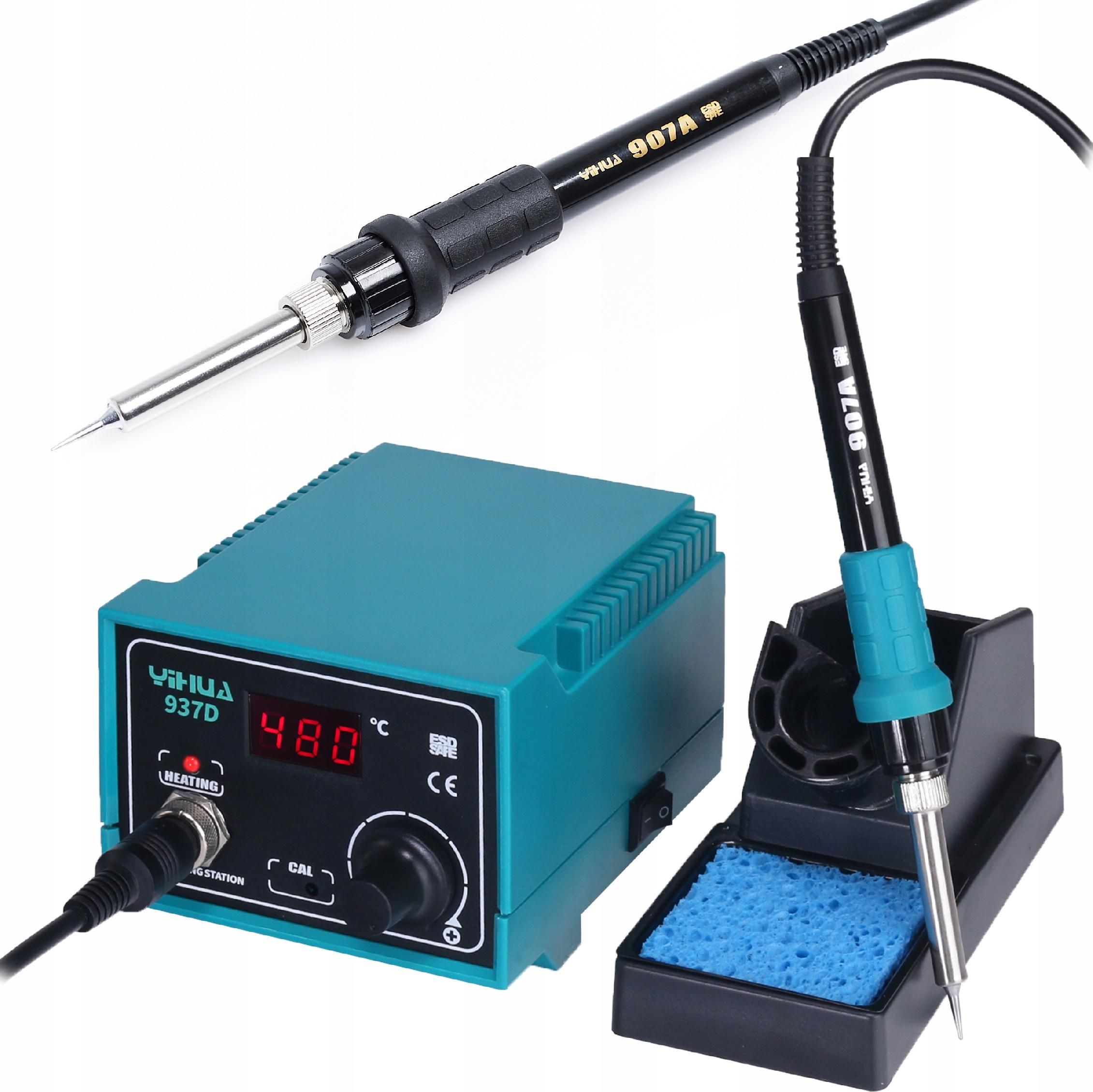 Techrebal Zestaw stacja lutownicza Yihua 937D + Zapasowa Kolba 907A