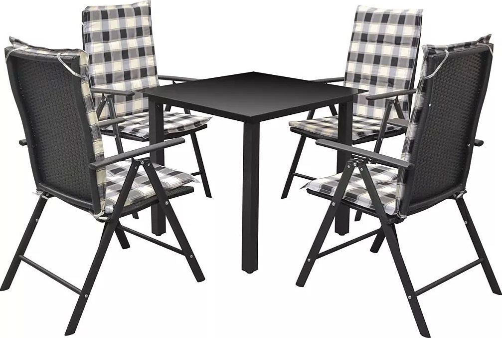 Elior zestaw mebli ogrodowych Restan, czarny (4330)