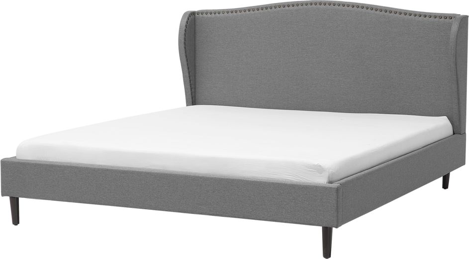 Beliani Łóżko tapicerowane 180 x 200 cm szare COLMAR