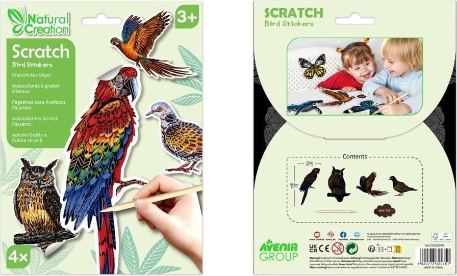 Naklejki do wydrapywania - Ptaki