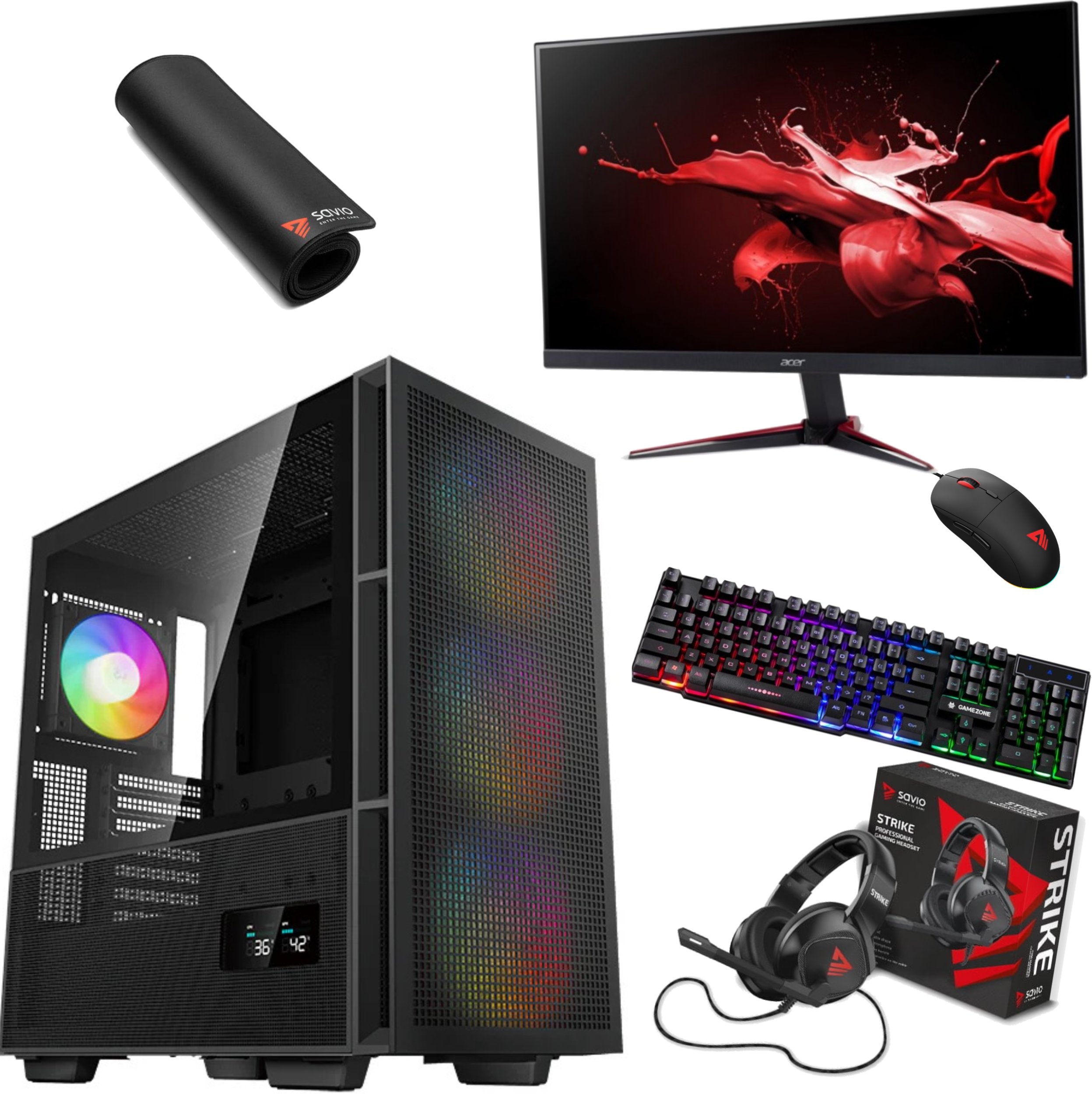 FGAME 5600 | ASRock B550 | PNY 32GB 3600 MHz | NQ790 1TB | RTX 4060 | Spartan ARGB | 550W Deepcool | CC360 ARGB