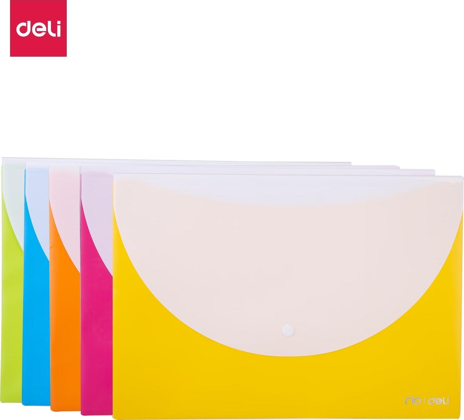 Deli TECZKA KOPERTOWA DELI 38977 A4 MIX KOLORÓW