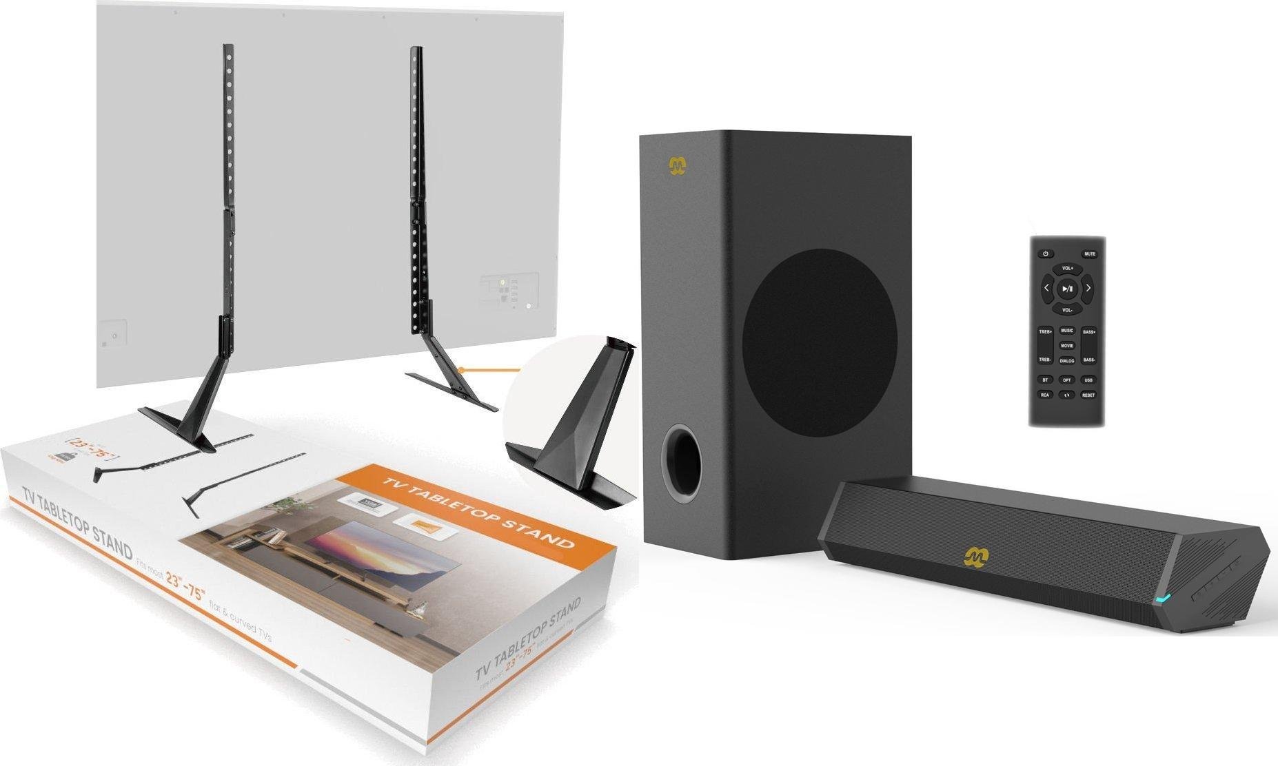 Mozos Mozos Stojak biurkowy TS2 23'' - 75'' + Głośniki komputerowe GS-BAR BT