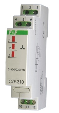 F&F Przekaźnik zaniku i asymetrii faz 10A 1P 4sek 55V CZF-310
