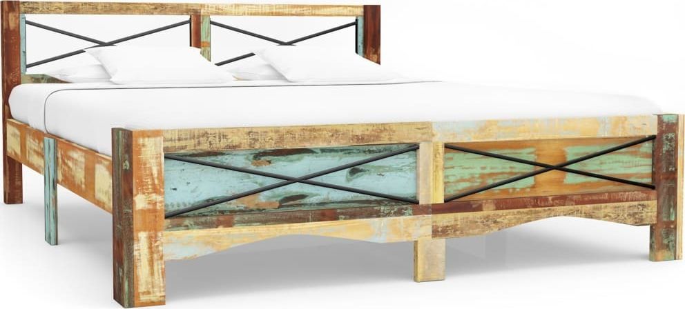 vidaXL Rama łóżka z litego drewna z odzysku, 160 x 200 cm
