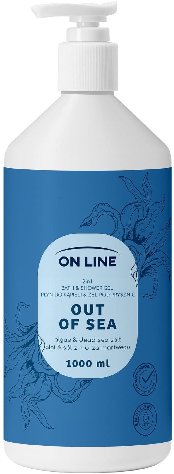 ON LINE Płyn do kąpieli i żel pod prysznic 2w1 Out of Sea 1000 ml