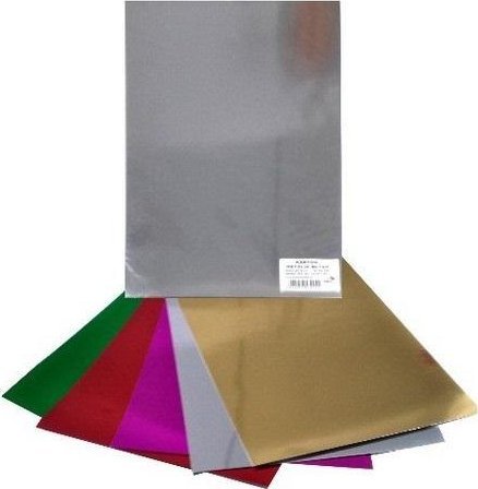 Karton metaliczny kolorowy 250g B4 5 arkuszy