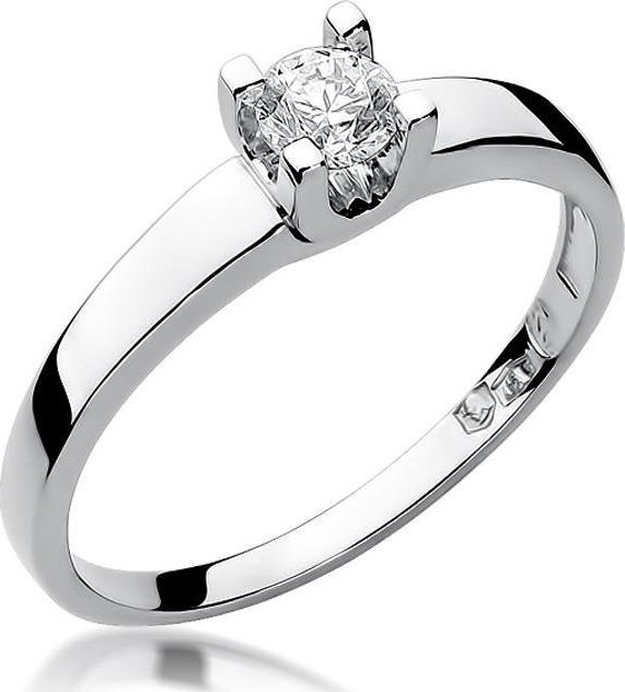 Best Diamonds złoty pierścionek z brylantem 0.30ct 12