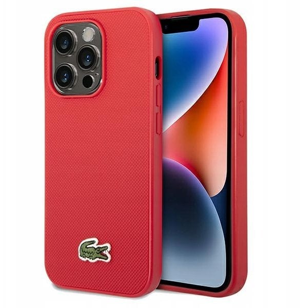 Lacoste LCHMP14LPVCR iPhone 14 Pro 6.1" czerwony hardcase Iconic Petit Pique MagSafe