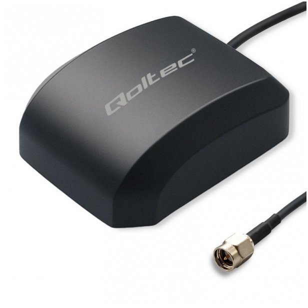 qoltec Mobilna Antena GPS GLONASS z podstawą magnetyczną | dookólna | 28dBi | 50W | SMA