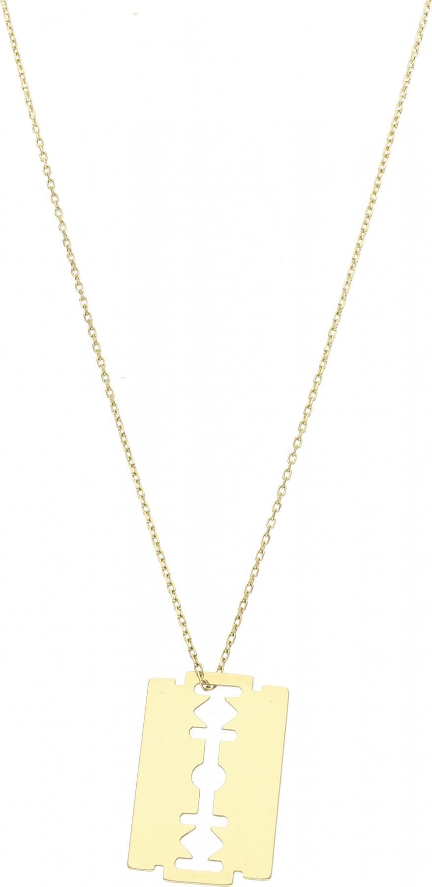 Rosanto Złoty naszyjnik celebrytka z żyletką 45 cm 585 14k