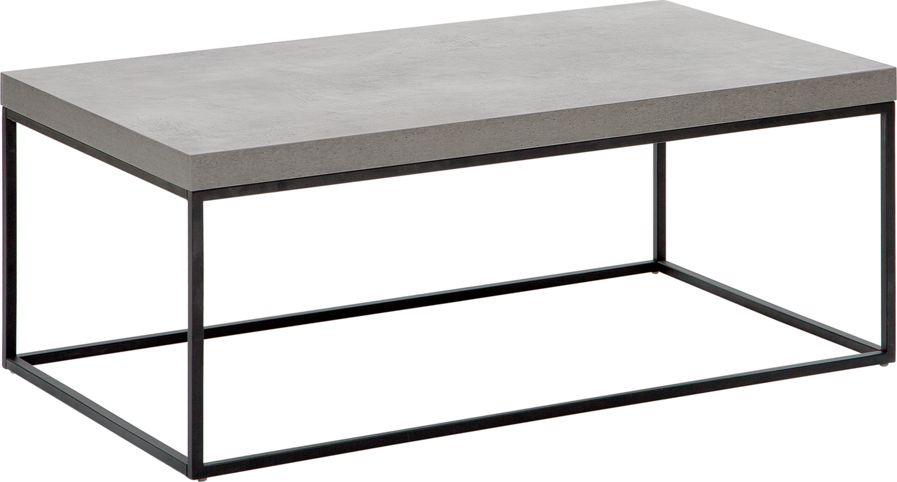 Shumee Stolik kawowy efekt betonu z czarnym DELANO