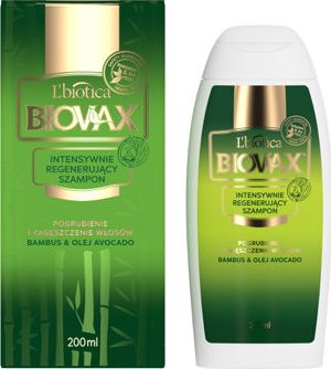 BIOVAX Bambus & Olej Avocado, intensywnie regenerujący szampon do włosów, 200 ml