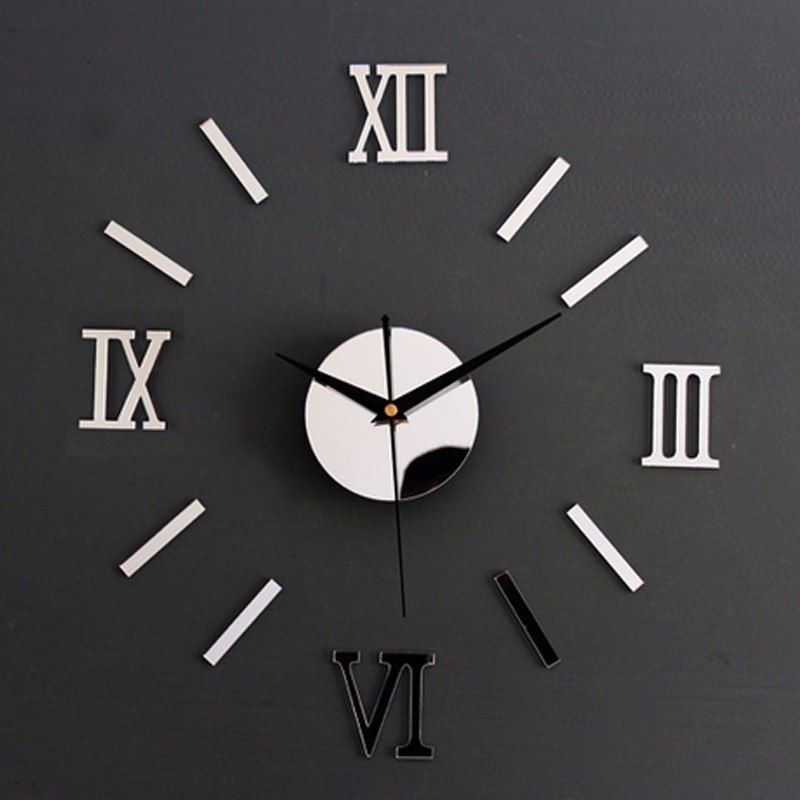 Art-Pol Zegar Ścienny srebrny cyfry rzymskie