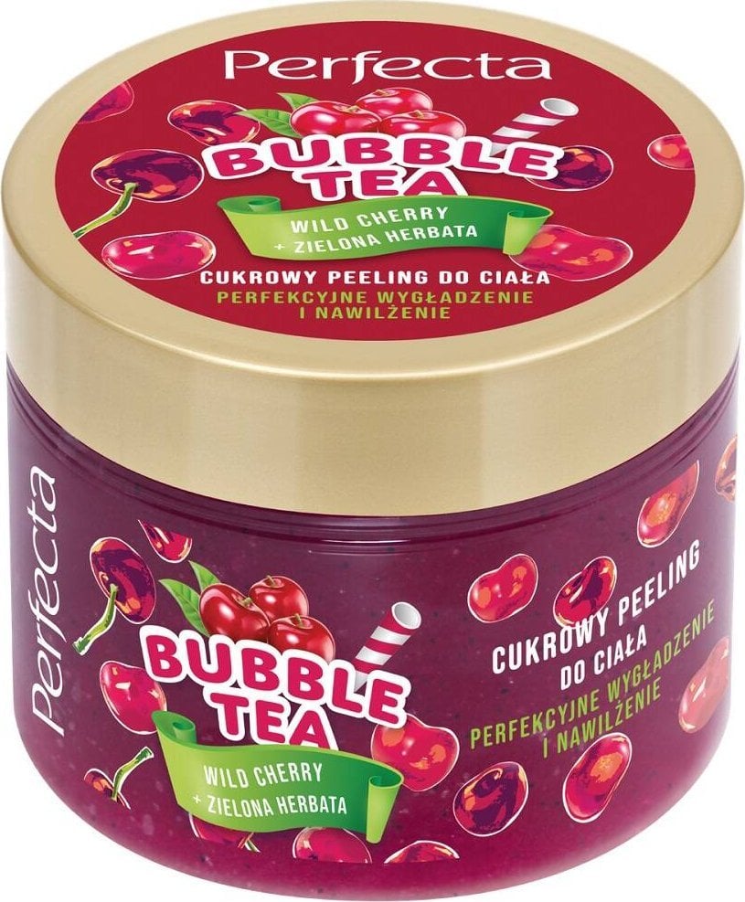 Perfecta Perfecta Bubble Tea cukrowy peeling do ciała Wild Cherry 300g