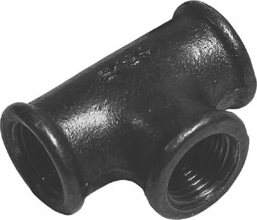 IDMAR Trójnik nakrętny redukcyjny 2"x1" B1 (DN50xDN25) czarny