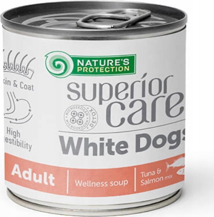 Nature’s Protection NATURES PROTECTION PIES SC WELLNESS SOUP WHITE DOGS SALMON &TUNA 140ml /6