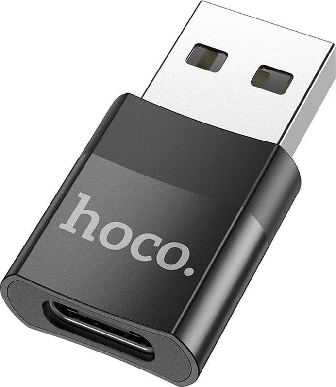 Hoco HOCO adapter OTG USB A (męski) do Typ C (żeński) UA17 czarny