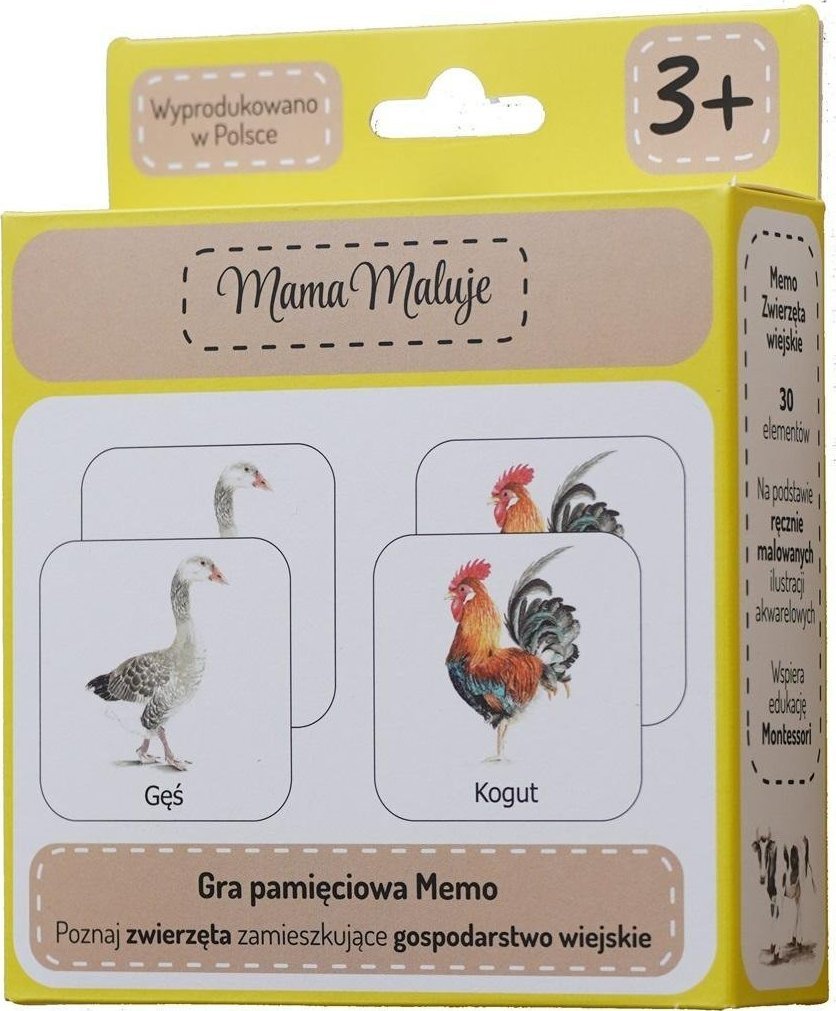 Mama Maluje Memo Zwierzęta Wiejskie