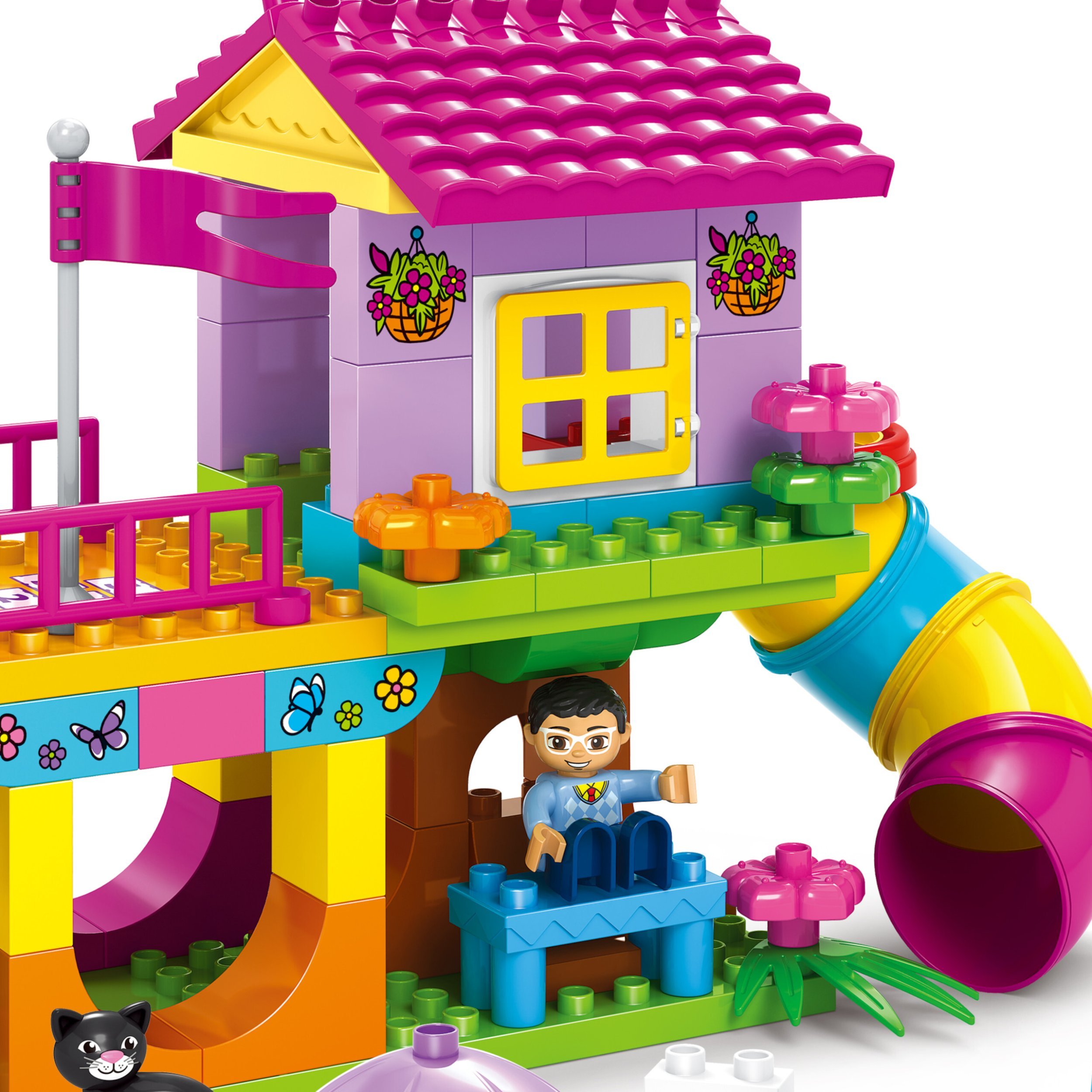 Bounn Klocki konstrukcyjne plac zabaw ze zjeżdżalnią 93 elementy