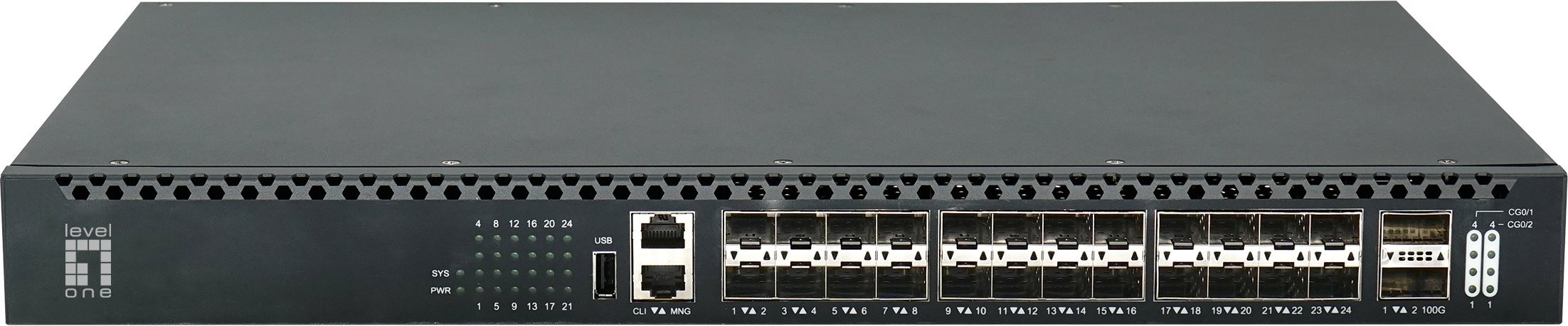 Switch 26x GE XQS-3126 2x40/100GbE 19" 185W 24xPoE