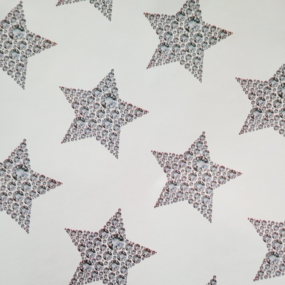 Fastima Papier szare gwiazdy do pakowania 57cmx2m 2m357