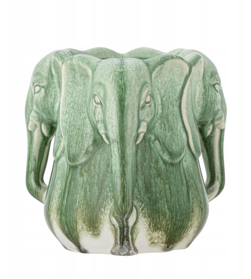 Bloomingville Pontus Vase, Zielony, Ceramika