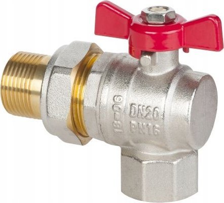 Invena ZAWOR WODA KATOWY ZE SRUBUNKIEM DN-15 CZER