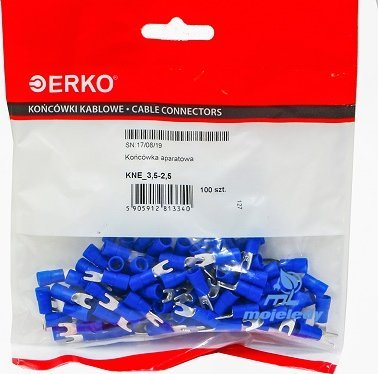 Erko Końcówka widełki izolowana KNE 2,5mm M3,5 100sz ER