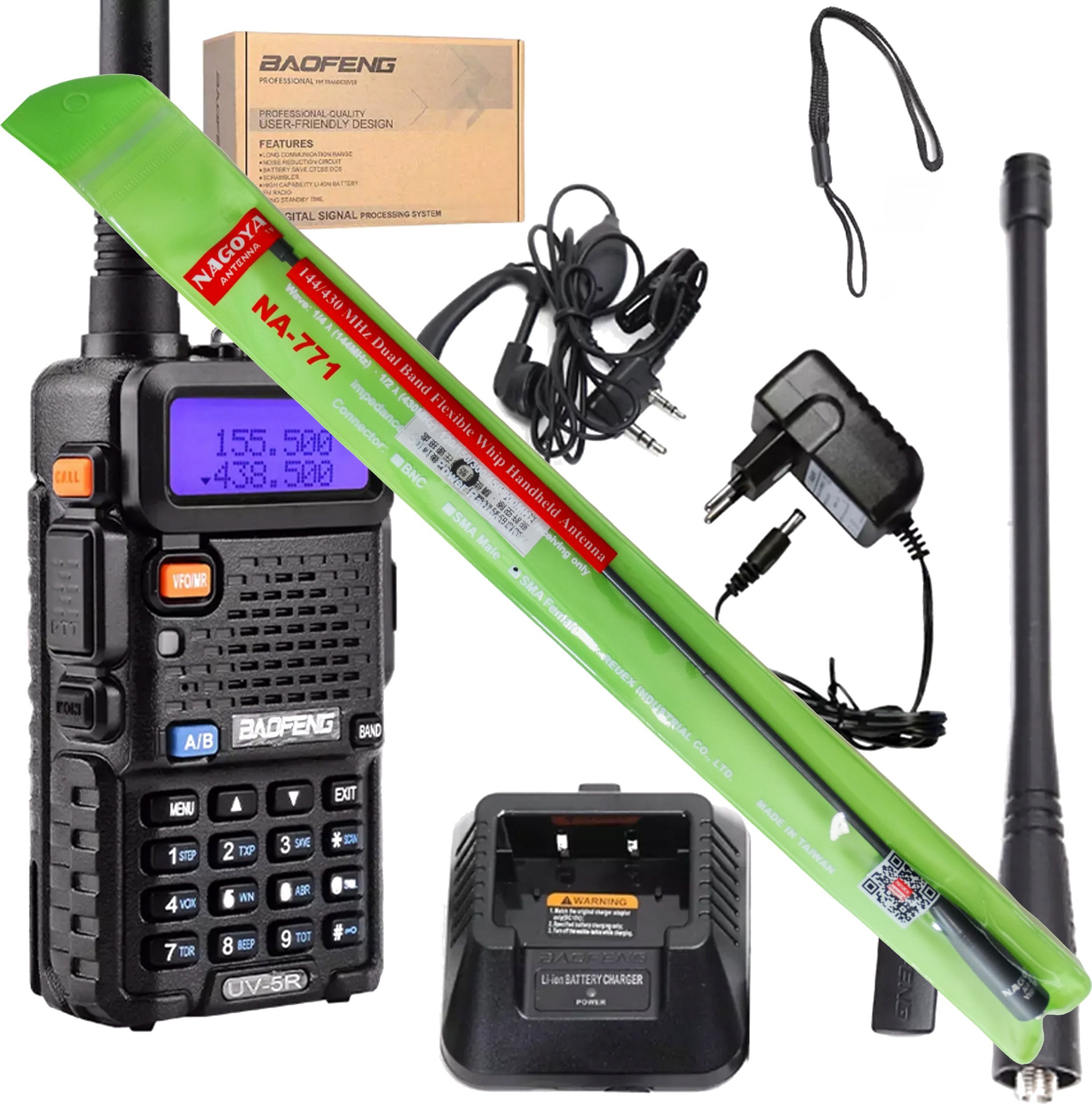 HamRadioShop Baofeng UV-5R 8W + Nagoya NA-771 SMA-F