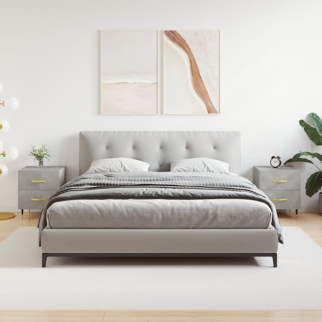 vidaXL Szafki nocne, 2 szt., szarość betonu, 40x35x47,5 cm