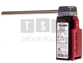 KBP2L11 Wyłącznik krańcowy 1R 1Z tworzywo zawias cylinder długi zestyk wolnoprzełączający jedno wejście kabla z dołu KBP2L11