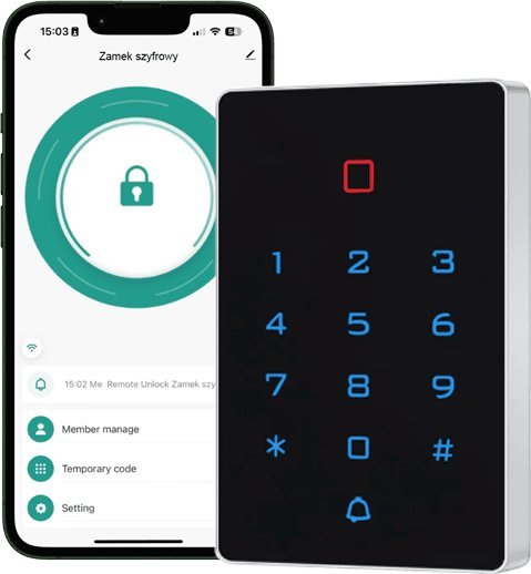 Spreest ZAMEK SZYFROWY DO DRZWI FURTKI NA KOD SZYFRATOR KLAWIATURA ZEWNTĘTRZNY RFID