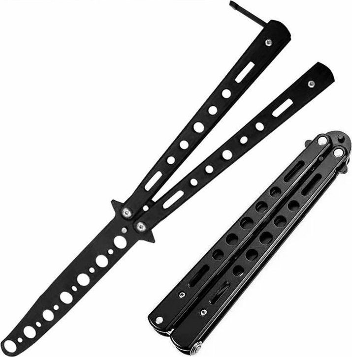 Aptel Składany NÓŻ Treningowy Motylek czarny AG530D