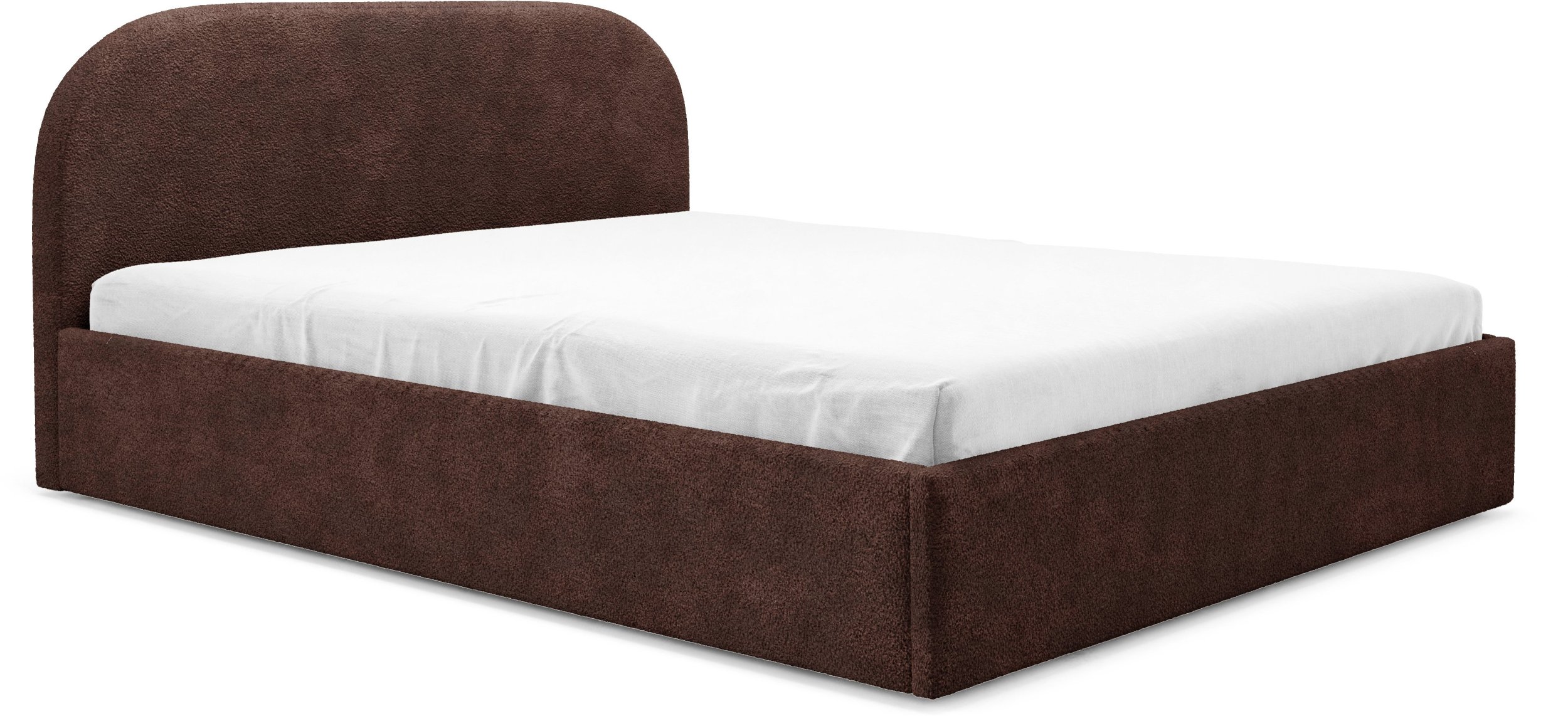 Łóżko MOON 90x200 POJEMNIK, TKANINA BOUCLE , ZAOKRĄGLONY ZAGŁÓWEK quelle 26