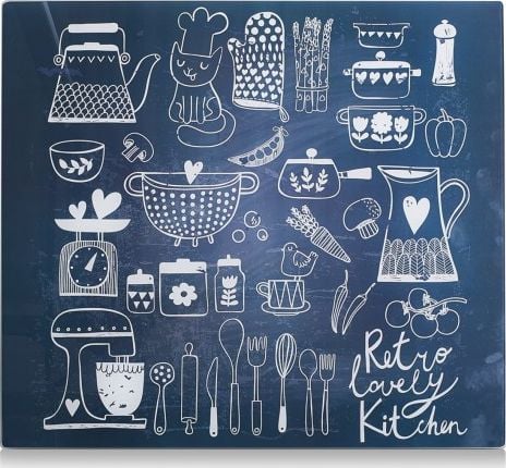 Zeller Szklana deska/ochrona lovely kitchen, 50x56x0.8cm