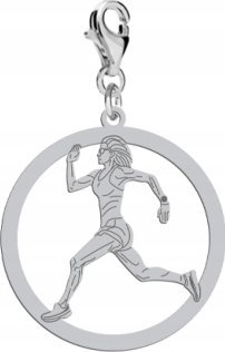 Radziszewska Jewellery Srebrny Charms Sprint Bieg DEDYKACJA
